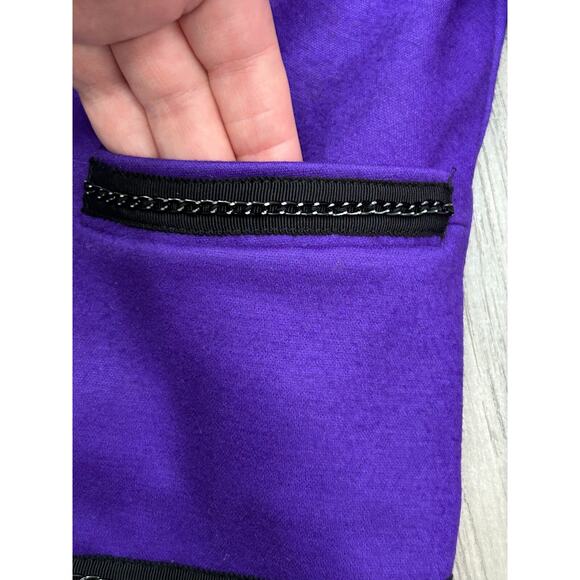 Diane von Furstenberg Women's Purple Blazer Pockets Full Zip Long Sleeve Size M? - Picture 5 of 8